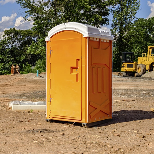 how often are the porta potties cleaned and serviced during a rental period in Chester ID